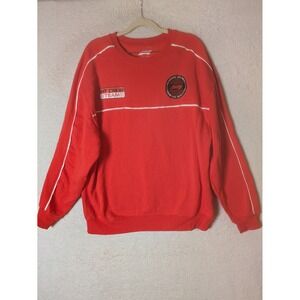 Formula 1 Sweatshirt Men's XL Red Racing Pit Crew Team Graphic Crew Neck Piping